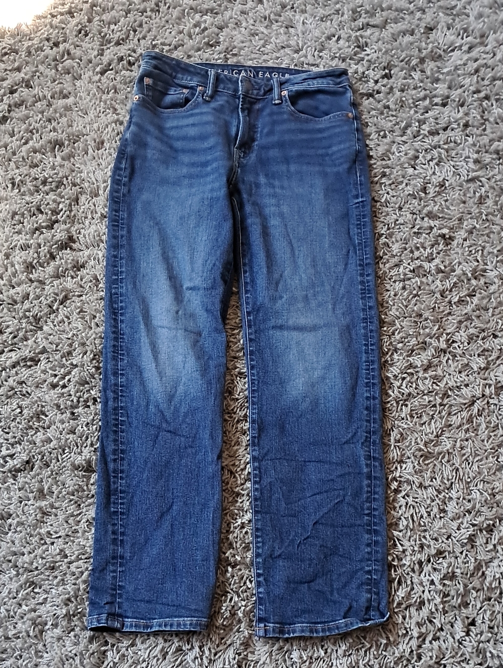 American Eagle Outfitters Dark Blue Straight Leg Jeans